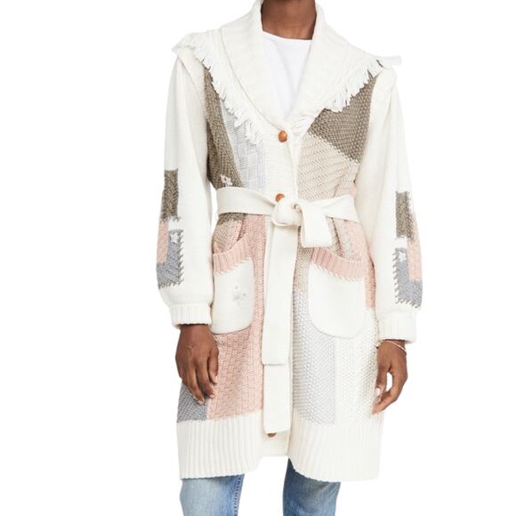 LoveShackFancy Franco Cardigan - Morning Dew - XS/S - Picture 8 of 16